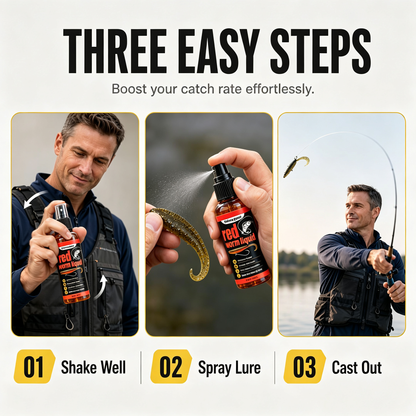 🎣 Red Worm Liquid Scent Spray 🪱 – Boost Lure Appeal & Catch More Big Fish 🐠-YOE