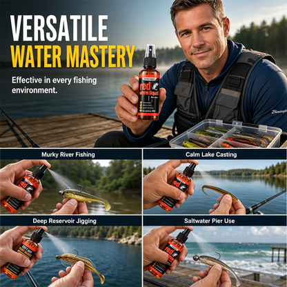 🎣 Red Worm Liquid Scent Spray 🪱 – Boost Lure Appeal & Catch More Big Fish 🐠-YOE