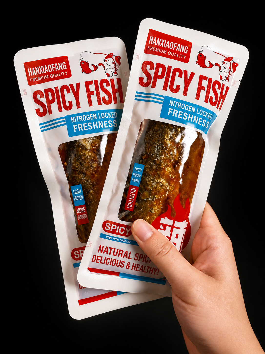 🐟️Gourmet Spicy Whole Fish | Vacuum-Sealed | High Protein Seafood Snack-YOE